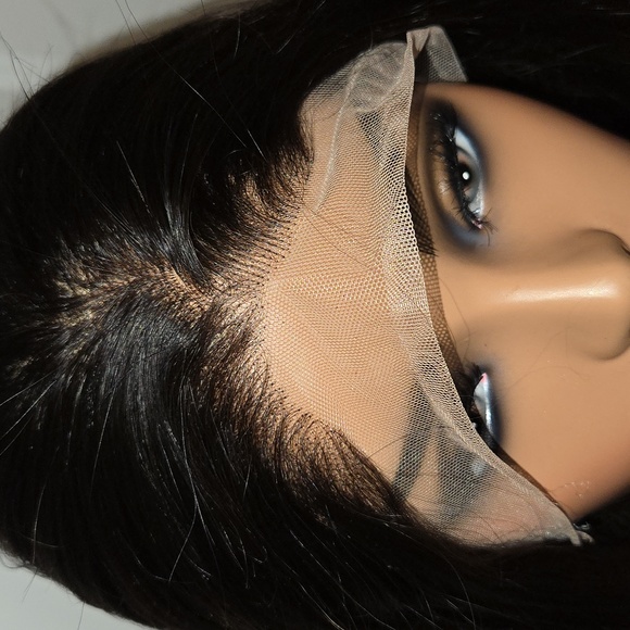 16" Raw Virgin Malaysian Straight Full Lace Wig - Picture 5 of 9